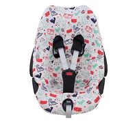 JYOKO Kids Funda de algodón para Silla de Coche Compatible con Maxi Cosi Pebble 360 Y FamilyFix 360 (Dino Party)