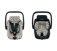 JYOKO KIDS Funda de algodón para silla de coche compatible con Maxi Cosi Recaro Zero, I-Size y Funda de algodón para reductor talla 0 (Dark Sky)