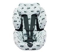 JYOKO Kids Funda de algodón para Silla de Coche Compatible con Recaro Zero, i-Size, Recaro Optiafix (Raccoon)