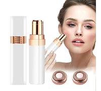 JYPS Depiladora Facial Mujer, Eléctrico Depilar para Sin dolor Afeitadora Mujer Afeitado Portátil para Vello Facial Con Cabezal de Repuesto, Cepillo de Limpieza y Luz (Blanco)