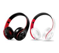 JYSiptkird Auriculares Bluetooth sobre la oreja con sonido estéreo para computadora, para juegos, reuniones, chat con micrófono/orejeras suaves/plegable/conector TF de 3,5 mm para conectividad