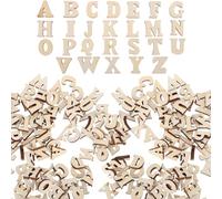 JYSNOW 208 Piezas Letras de Madera, 15 mm Letras de Madera Pequeñas, Wooden Letters A-Z，para Manualidades, Educación Infantil Bodas Decoraciones de Cumpleaños (Estilo 1)