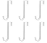 JYSNOW 6 Piezas Perchero Puerta, Ganchos en Forma de S, Acero Inox Ganchos Puerta, Sin Taladrar, para Colgar Adecuado Dormitorio, Baño, Cocina (Blanco)