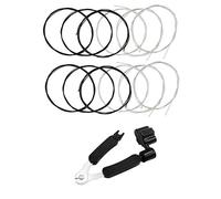 JYsun Cuerdas de guitarra clásica de nailon negro, 2 juegos completos y herramienta de sujeción 3 en 1 para guitarra, incluye bobinador de cuerdas de guitarra, cortador de cuerdas de guitarra,