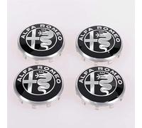 jyszq 4 Piezas Coche Rueda Tapas Centrales para Alfa Romeo Giulia Stelvio 60mm, Tapacubos Tapas Llantas Centrales Impermeable Herrumbre Rueda Embellecedor Accesorios