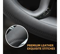 jyszq Funda Volante Coche para Audi A1 A2 A3 A4 A5 A6 A6E-Tron A7 A8 AICON Cabriolet Coupe, Cuero Cubierta Volante Coche Transpirable Antideslizante Accesorios Interior,B