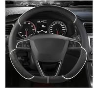 jyszq Funda Volante Coche para Opel Life Adam Karl Corsa Tigra Chevette Olympia, Cuero Cubierta Volante Coche Transpirable Antideslizante Accesorios Interior,White D Shape