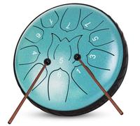 JYTMUS Tambor de lengua de acero, 11 notas, 6 pulgadas, para exteriores, con bolsa de tambor, libro de música, mazos de tambor, soporte de mazo, púas de dedo y calcomanías, tambor de acero para yoga,