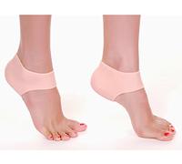 JYtop Calcetines de gel hidratante de silicona para el talón, protectores para el cuidado de la piel, fascitis plantar, alivio del dolor, cojín antigrietas, 1 par (piel)