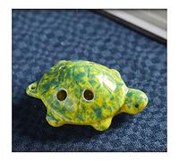 Jyuiipcz Ocarinas 3 colores Ocarina 6 agujeros tortuga pequeña ocarina alto tono C principiante ocarina turística recuerdo juguetes de enseñanza colgante de cerámica (Color : #1) (#2)