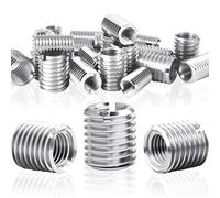 Jyvex Inserto de rosca M8 a M5 x 10 mm, 24 unidades adaptador de rosca m8 m5, casquillo roscado de acero inoxidable, adaptador para conexiones roscadas, manguito reductor M8 a M5, adaptador M5 a M8