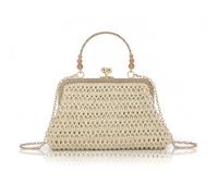 Jywmsc Bolsos de Paja para Mujer, Bolsos de Noche de Verano, Bolsos de Hombro Tejidos de Playa para Fiesta, Promoción, Boda