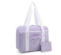 Jywmsc Ita Bag Forma de corazón Mochilas escolares japonesas Bolso de hombro para mujer Kawaii JK Bolso grande de anime