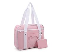 Jywmsc Ita Bag Forma de corazón Mochilas escolares japonesas Bolso de hombro para mujer Kawaii JK Bolso grande de anime
