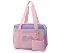 Jywmsc Ita Bag Forma de corazón Mochilas escolares japonesas Bolso de hombro para mujer Kawaii JK Bolso grande de anime
