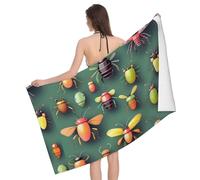 JYWXSQLT Toalla de baño Insect Atlas, de gran tamaño, resistente a la decoloración, sin pelusas, suave y absorbente, se seca más rápido, perfecta para el baño