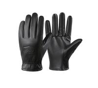 JYXinglong NAN198 Men's Suede Leather Gloves, Black Sheep Wool Lining for Motorcycle Riding, Winter Fashion(M)(M)