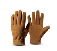 JYXinglong NAN198Z Men's Brown Suede Leather Gloves, Sheep Wool Lining for Motorcycle Riding & Winter Fashion(M)(L)