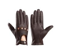 JYXinglong Premium Leather Driving Gloves, Black, Perforated Design with Hollow out Details, All-Season Comfort(Black,Medium_Short)(Brown,X-Large-Short)