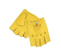 JYXinglong Premium Leather Driving Gloves, Black, Perforated Design with Hollow out Details, All-Season Comfort(Black,Medium_Short)(Yellow,Medium-Long)