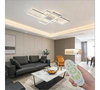 JYYQ Plafón LED 72W, regulable con mando para salón y dormitorio | 7200 lm, 3000-6500K, brillo regulable 10-100%, aluminio con difusor de silicona, tira LED reemplazable, 110 × 60 × 6,5 cm