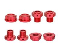 JYYTERD Accesorios Coches RC para Arrma 1/10 para Kraton para BLX 1/8 para Mojave 4S para Piezas para Accesorios 4 Uds Adaptador De para Cubo Hexagonal Rueda Metal 17mm(Red)