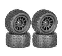 JYYTERD Accesorios Coches RC para Arrma para Granite para Grom para Typhon para GROM 1/18 RC Piezas De Actualización del Coche 4 Neumático Goma 74 Mm Hexagonal 12(Black)