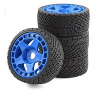 JYYTERD Accesorios Coches RC para ARRMA para Traxxas para Redcat para Team para Losi para HPI para HSP 1/7 1/8 RC Coche para Rally 4pcs 100mm Neumático(Blue)