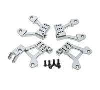 JYYTERD Accesorios Coches RC para Axial para SCX10 90046 90047 1/10 RC Piezas De Coche Orugas 4PCS Metal Delantero Y Trasero Amortiguador Torres Montar Aros(Silver)