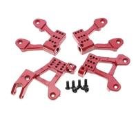 JYYTERD Accesorios Coches RC para Axial para SCX10 90046 90047 1/10 RC Piezas De Coche Orugas 4PCS Metal Delantero Y Trasero Amortiguador Torres Montar Aros(Red)