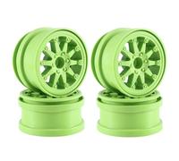 JYYTERD Accesorios Coches RC para Axial para SCX10 para Wraith para Capra para TRX4 D90 1/10 Coche Trepador De Control Remoto 4 Uds Beadlock Plástico 2, "Borde Rueda para Cubo(Green)