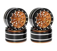 JYYTERD Accesorios Coches RC para Axial para Scx10 Pro para Traxxas para Trx4 D90 para Redcat para Gen8 1/10 4 Uds Metal 1.9 "Beadlock Rueda Llanta para Cubo De(Yellow)