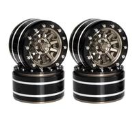 JYYTERD Accesorios Coches RC para Axial para Scx10 Pro para Traxxas para Trx4 D90 para Redcat para Gen8 1/10 4 Uds Metal 1.9 "Beadlock Rueda Llanta para Cubo De(Brown)