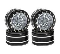 JYYTERD Accesorios Coches RC para Axial para Scx10 Pro para Traxxas para Trx4 D90 para Redcat para Gen8 1/10 4 Uds Metal 1.9 "Beadlock Rueda Llanta para Cubo De(Gray)