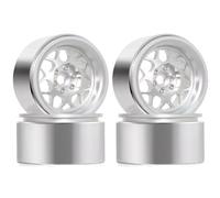 JYYTERD Accesorios Coches RC para Axial para Scx10 Pro para Wraith para Capra para RR10 RBX10 para Traxxas para Trx4 D90 1/10 4 Uds Metal 2. "Beadlock Rueda Llanta para Cubo(Silver)