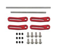 JYYTERD Accesorios Coches RC para Crawler para SCX10 para Capra para Dodge 1/10 RC Control Remoto Accesorios De Coche Parachoques Barra Toro Metal Delantero Y Trasero Piezas Mejora Modulares(Red)