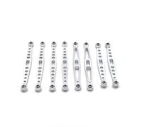 JYYTERD Accesorios Coches RC para Huangbo ZP1001 RC Car Upgrade Modification Replacement Accessories Repuestos 8 Piezas Barra De Tracción Metal(Silver)