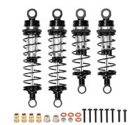 JYYTERD Accesorios Coches RC para Losi para Mini-B 1/18 para Mini-T 2WD 1/16 RC Actualizaciones De Automóviles Parte 4 Piezas Amortiguador Delantero Aleación Completa para Tipo Lleno(Black)