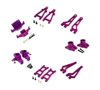 JYYTERD Accesorios Coches RC para Mjx 20208 para JJRC C8811 1/20 RC Car Upgrade Parts Juego De Soporte Amortiguador Brazo Oscilante Delantero, Trasero, E Inferior(Purple)