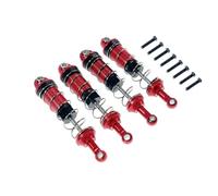JYYTERD Accesorios Coches RC para MJX H16 16207 16208 16209 16210 1/16 RC Car Upgrades Parts 4 Piezas De Metal Delantero Y Trasero Aceite Amortiguador(Red)