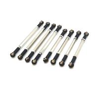 JYYTERD Accesorios Coches RC para MN para MN128 MN86 1/12 RC Accesorios De Modificación La Actualización del Coche Piezas 8Pcs Metal Ajustable para El Enlace Chasis(Black)