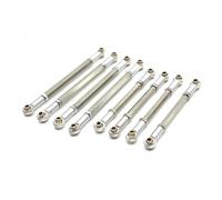 JYYTERD Accesorios Coches RC para MN para MN128 MN86 1/12 RC Accesorios De Modificación La Actualización del Coche Piezas 8Pcs Metal Ajustable para El Enlace Chasis(Silver)