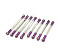 JYYTERD Accesorios Coches RC para MN para MN128 MN86 1/12 RC Accesorios De Modificación La Actualización del Coche Piezas 8Pcs Metal Ajustable para El Enlace Chasis(Purple)