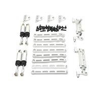 JYYTERD Accesorios Coches RC para MN168 para MN78 1/12 RC Piezas De Mejora Coche Accesorios Metal para Varilla Enlace del Chasis Tracción Montaje Amortiguador Aceite Conjunto(Silver)