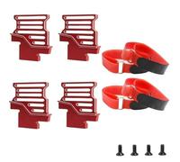 JYYTERD Accesorios Coches RC para TRAXXAS 1/6 para XRT 8S RC Accesorios De Piezas Coche Soporte Batería para Alto Metal Sujeción con Correa(Red)