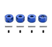JYYTERD Accesorios Coches RC para TRAXXAS para Mini para Maxx RC Car Truck Upgrade Parts Accesorios 4 Piezas Aleación De Aluminio 12 Mm Conectores Hexagonales Rueda(Blue)