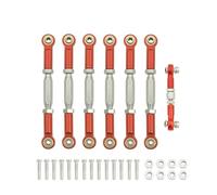 JYYTERD Accesorios Coches RC para Traxxas para Slash 4X4/2WD 1/10 1:10 RC Actualización De Coche Piezas 1 Juego Tensor Aluminio Camber Link End Kit Ajustable Reparación(Red)