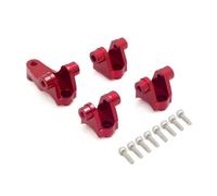 JYYTERD Accesorios Coches RC para Traxxas para TRX-4 1/10 RC Car Upgrade Parts 4 Piezas De Montaje Eje Delantero Y Trasero, Soporte Suspensión Amortiguador Inferior(Red)
