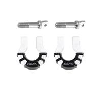 JYYTERD Accesorios Coches RC para Traxxas para Trx4 para Axial para Scx10 1/10 2 Uds Parachoques De Metal Anillo En D Gancho Remolque Rojo Rescate Piezas Mejora(Silver)