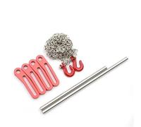 JYYTERD Accesorios Coches RC para Traxxas para TRX4 para Axial para SCX10 1/10 Piezas Coche Trepador Control Remoto Accesorios Parachoques Delantero Y Trasero Metal con Gancho De Remolque(Red)